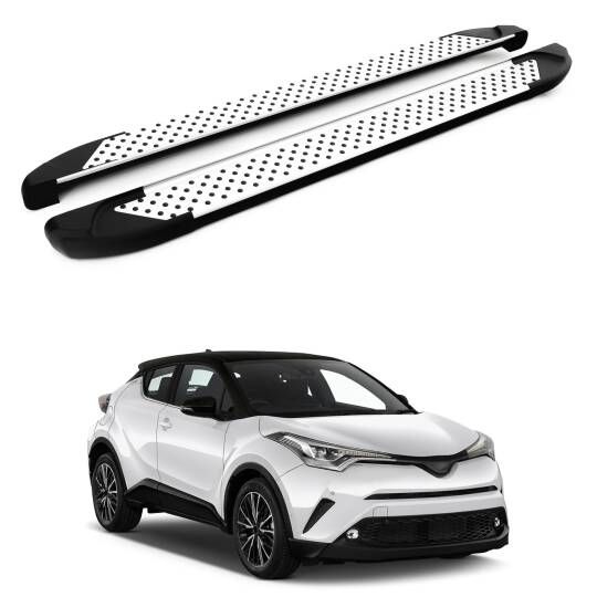 TURTLE Fits Toyota C-Hr (Ax10/Ax50) 2017-2025 Side Step Sapphire V1 Silver
