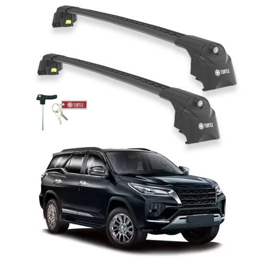 TURTLE Fits Toyota Fortuner (An160) 2015-2025 Roof Rack Air2 Black
