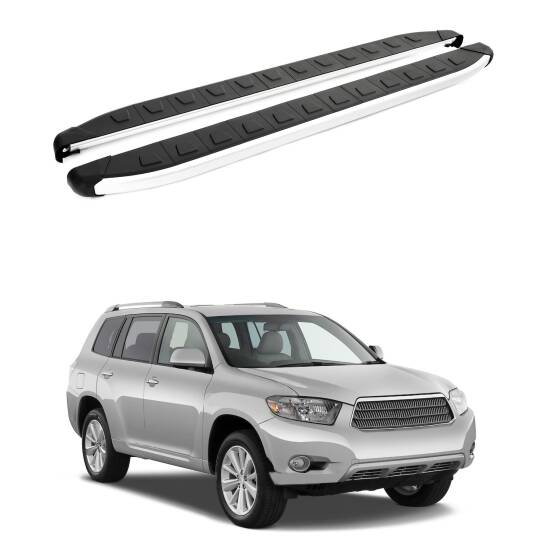 TURTLE Fits Toyota Highlander (Xu40) 2008-2013 Side Step Alyans Silver