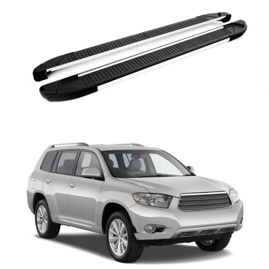 TURTLE Fits Toyota Highlander (Xu40) 2008-2013 Side Step Another Silver