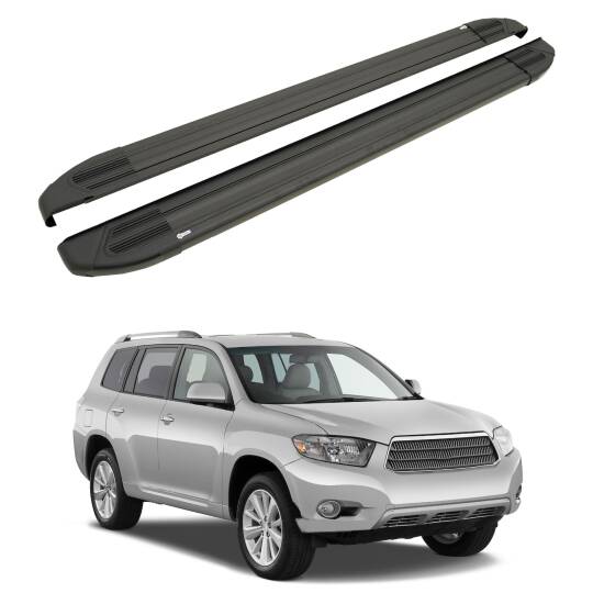 TURTLE Fits Toyota Highlander (Xu40) 2008-2013 Side Step Brillant Black