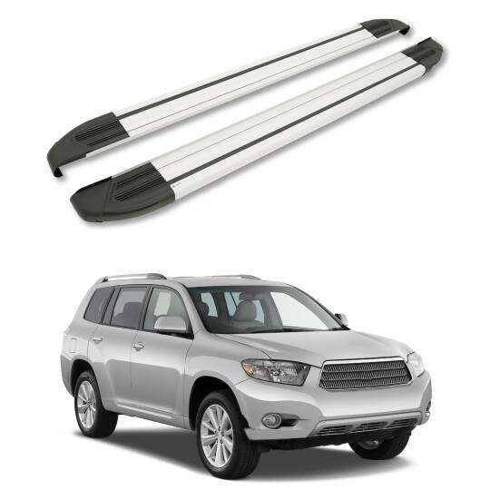 TURTLE Fits Toyota Highlander (Xu40) 2008-2013 Side Step Brillant Silver