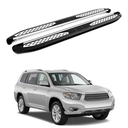 TURTLE Fits Toyota Highlander (Xu40) 2008-2013 Side Step Plus Black