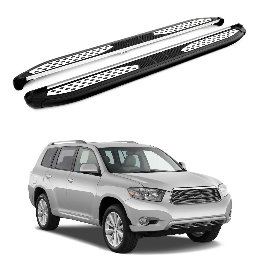 TURTLE Fits Toyota Highlander (Xu40) 2008-2013 Side Step Plus Black - 1