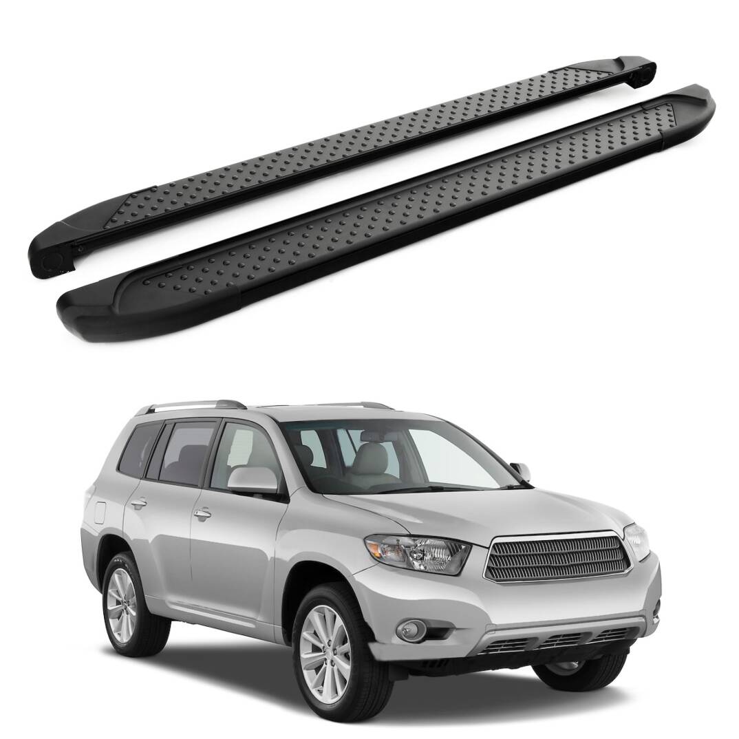 TURTLE Fits Toyota Highlander (Xu40) 2008-2013 Side Step Sapphire V1 Black - 1