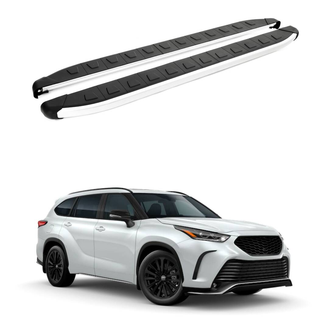 TURTLE Fits Toyota Highlander (Xu50) 2014-2019 Side Step Alyans Silver - 1