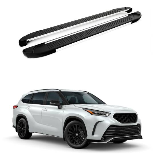 TURTLE Fits Toyota Highlander (Xu50) 2014-2019 Side Step Another Silver