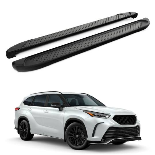 TURTLE Fits Toyota Highlander (Xu50) 2014-2019 Side Step Sapphire V1 Black