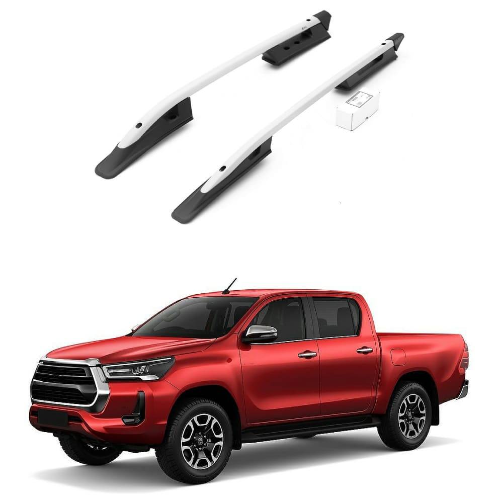 TURTLE Fits Toyota Hilux 2005-2014 Roof Rail Falcon Silver - 1