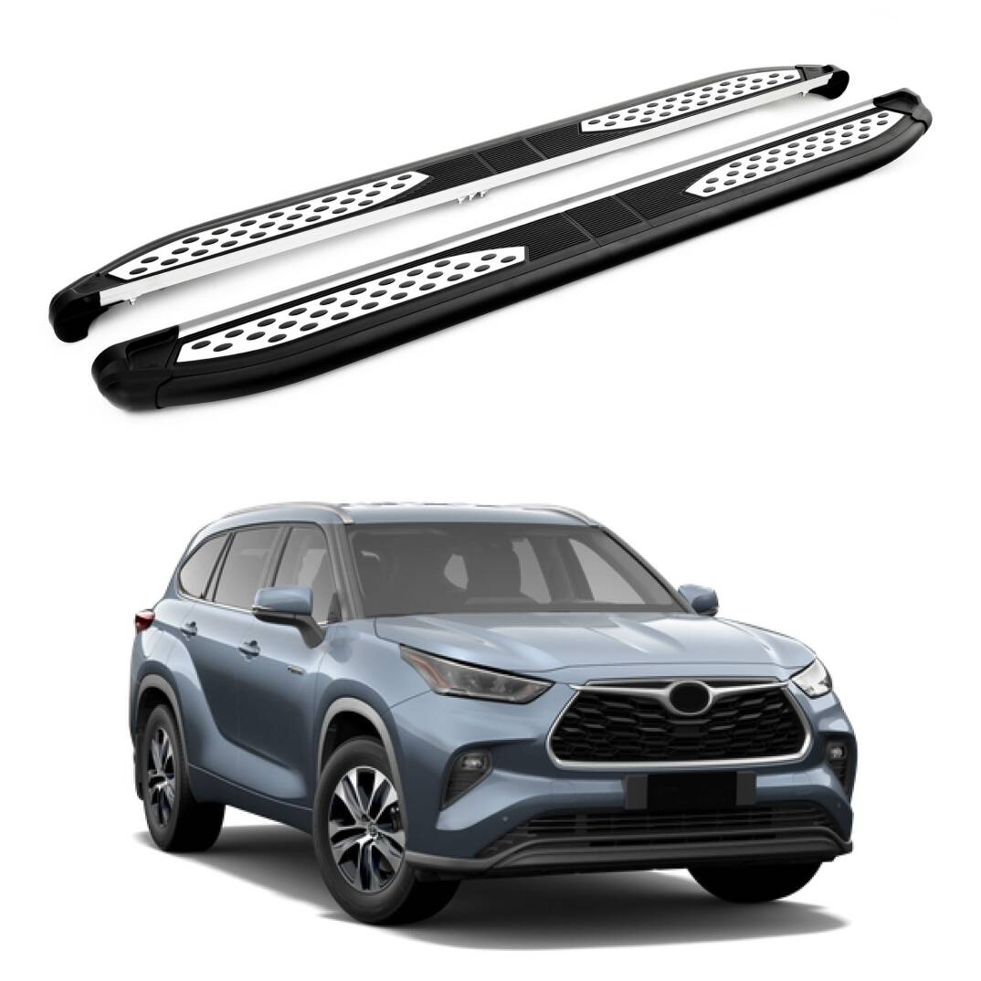 TURTLE Fits Toyota Kluger (Xu50) 2014-2019 Side Step Plus Black - 1