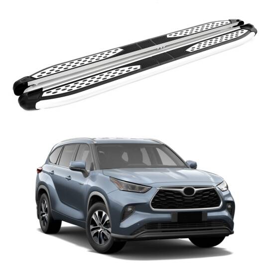 TURTLE Fits Toyota Kluger (Xu50) 2014-2019 Side Step Plus Silver