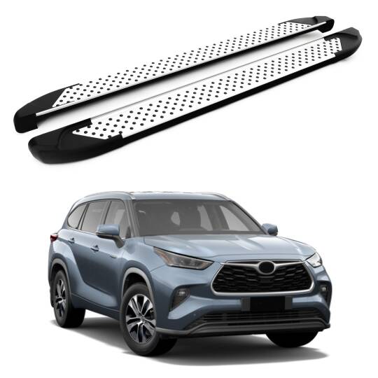 TURTLE Fits Toyota Kluger (Xu50) 2014-2019 Side Step Sapphire V1 Silver