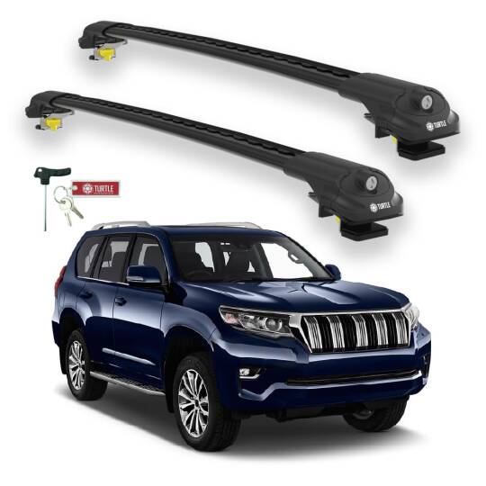 TURTLE Fits Toyota Land Cruiser (J200) 2008-2021 Roof Rack Air1 Black