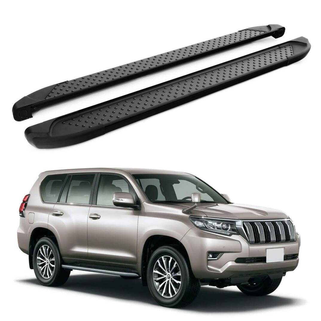 TURTLE Fits Toyota Land Cruiser Prado (J150) 2010-2023 Side Step Sapphire V1 Black - 1