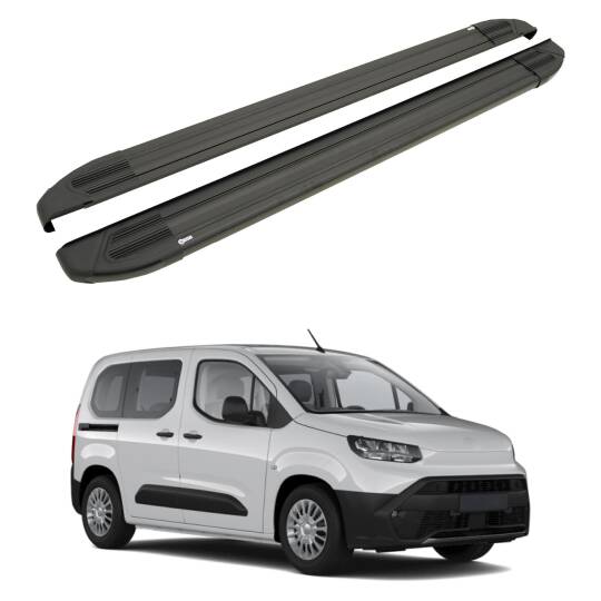 TURTLE Fits Toyota Proace City 2019-2025 / Lwb Side Step Brillant Black