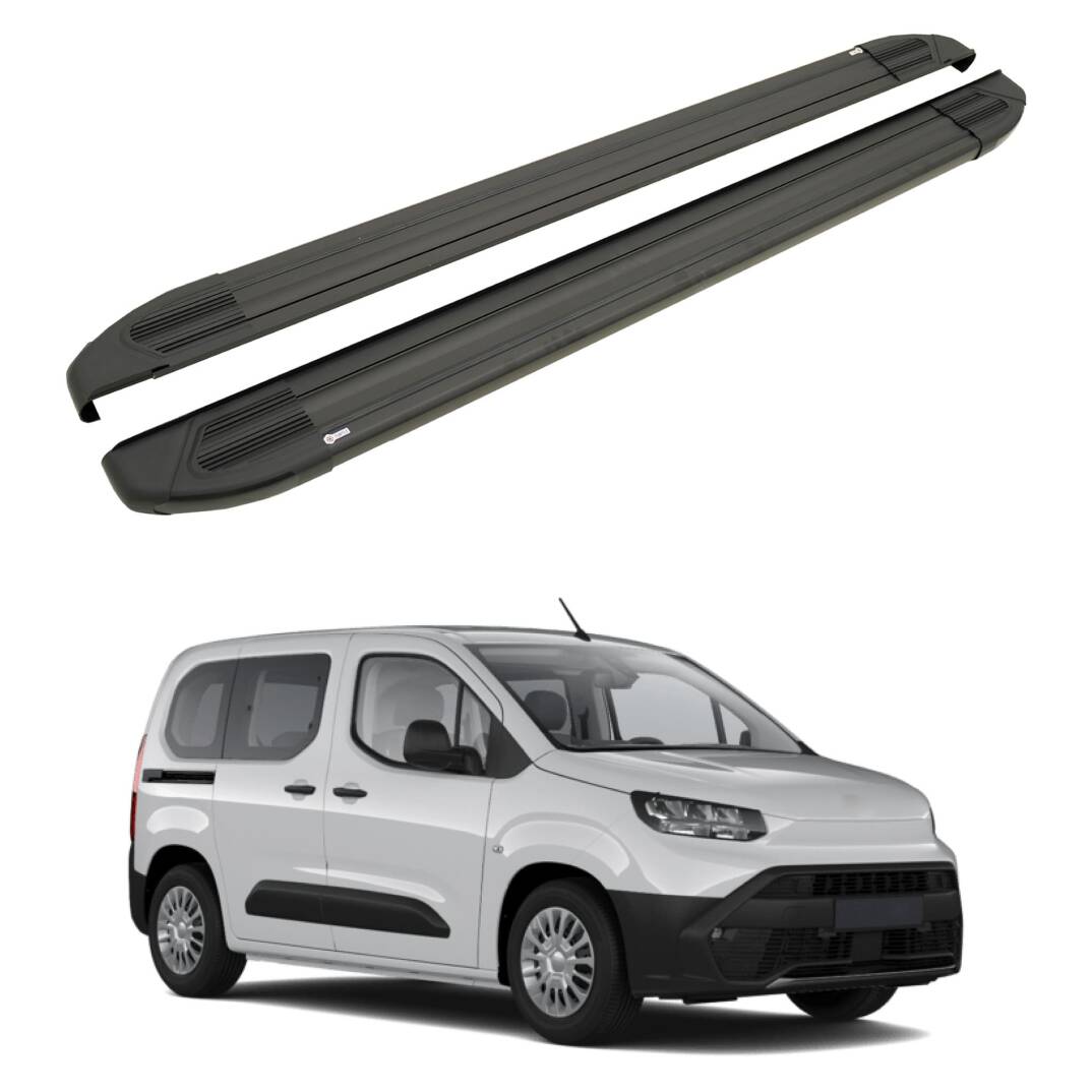 TURTLE Fits Toyota Proace City 2019-2025 / Lwb Side Step Brillant Black - 1