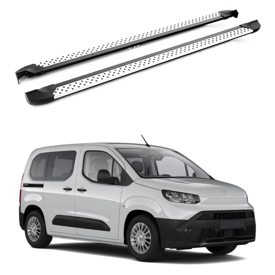TURTLE Fits Toyota Proace City 2019-2025 / Lwb Side Step Era V2 Silver - 1