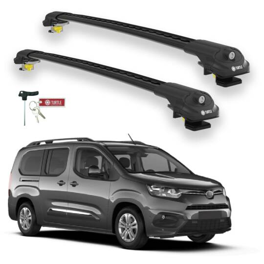 TURTLE Fits Toyota Proace City 2019-2025 Roof Rack Air1 Black