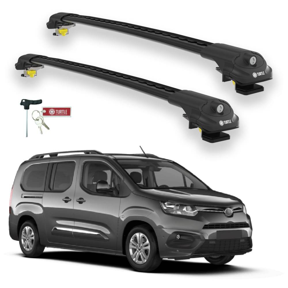 TURTLE Fits Toyota Proace City 2019-2025 Roof Rack Air1 Black - 1