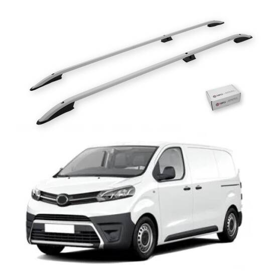 TURTLE Fits Toyota Proace (Mk2) 2013-2016 / Lwb Roof Rail Crown Silver