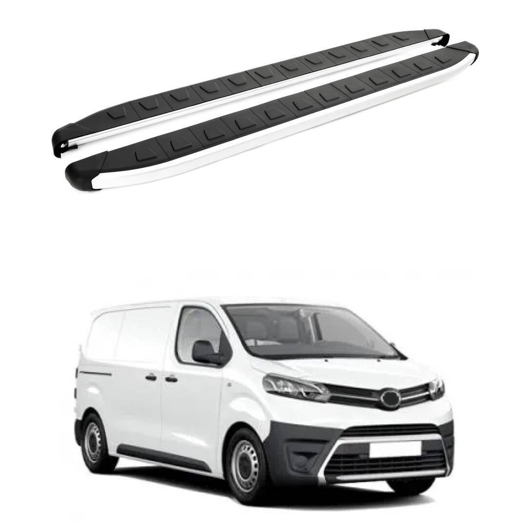 TURTLE Fits Toyota Proace (Mk2) 2013-2016 / Lwb Side Step Alyans Silver - 1