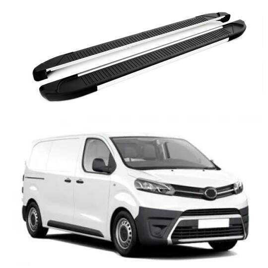 TURTLE Fits Toyota Proace (Mk2) 2013-2016 / Lwb Side Step Another Silver