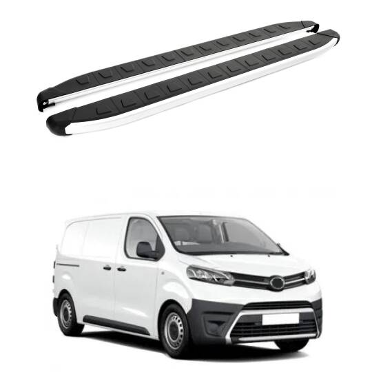 TURTLE Fits Toyota Proace (Mk2) 2013-2016 / Swb Side Step Alyans Silver