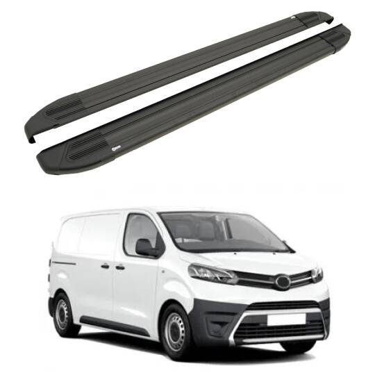 TURTLE Fits Toyota Proace (Mk2) 2013-2016 / Swb Side Step Brillant Black
