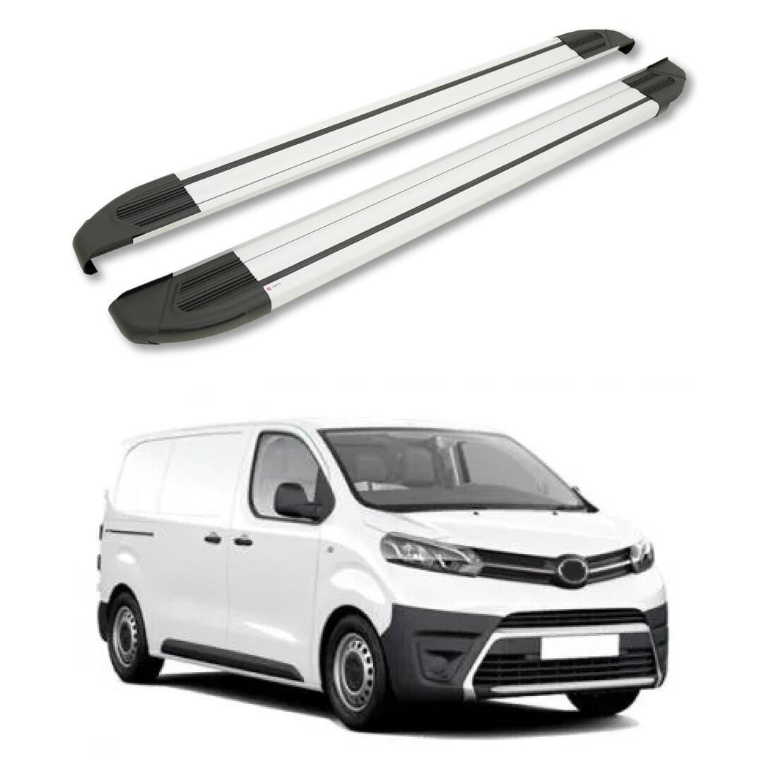 TURTLE Fits Toyota Proace (Mk2) 2013-2016 / Swb Side Step Brillant Silver - 1