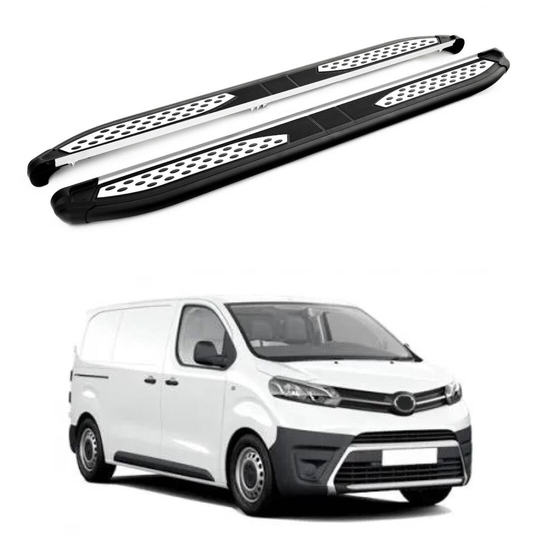 TURTLE Fits Toyota Proace (Mk2) 2013-2016 / Swb Side Step Plus Black - 1