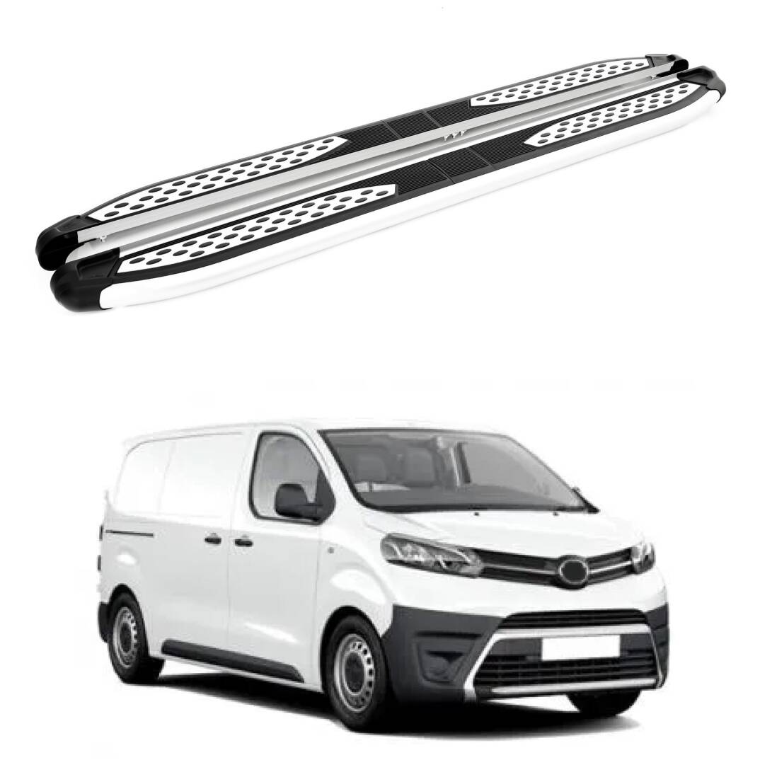 TURTLE Fits Toyota Proace (Mk2) 2013-2016 / Swb Side Step Plus Silver - 1