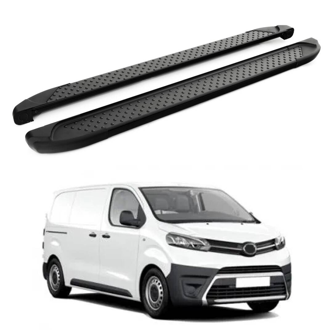 TURTLE Fits Toyota Proace (Mk2) 2013-2016 / Swb Side Step Sapphire V1 Black - 1