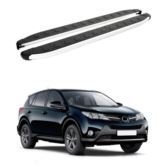 TURTLE Fits Toyota Rav4 (Xa40) 2013-2018 Side Step Alyans Silver