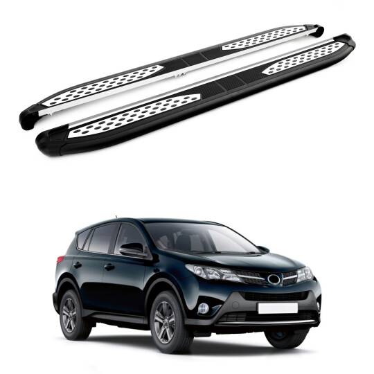 TURTLE Fits Toyota Rav4 (Xa40) 2013-2018 Side Step Plus Black