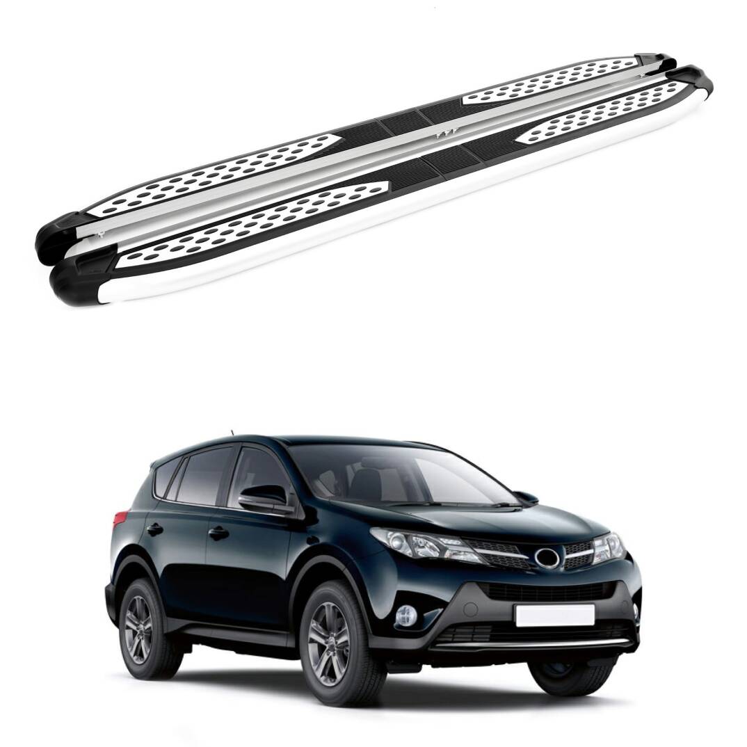 TURTLE Fits Toyota Rav4 (Xa40) 2013-2018 Side Step Plus Silver - 1