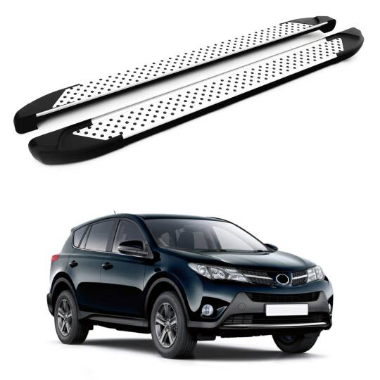 TURTLE Fits Toyota Rav4 (Xa40) 2013-2018 Side Step Sapphire V1 Silver