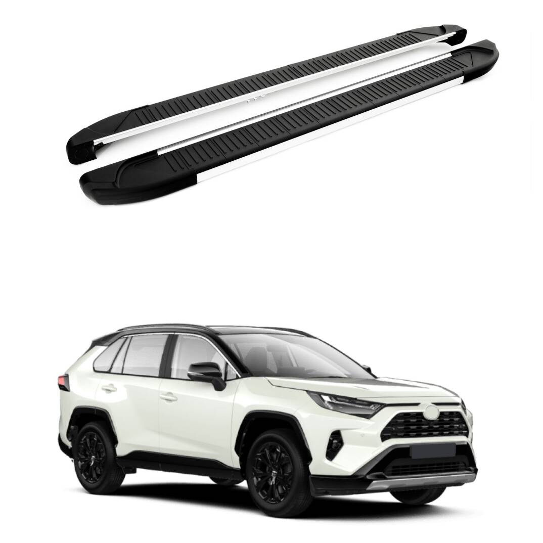 TURTLE Fits Toyota Rav4 (Xa50) 2019-2025 Side Step Another Silver - 1