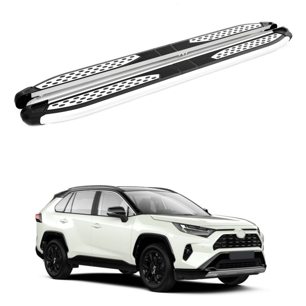TURTLE Fits Toyota Rav4 (Xa50) 2019-2025 Side Step Plus Silver - 1