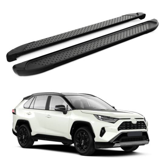 TURTLE Fits Toyota Rav4 (Xa50) 2019-2025 Side Step Sapphire V1 Black