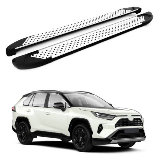 TURTLE Fits Toyota Rav4 (Xa50) 2019-2025 Side Step Sapphire V1 Silver