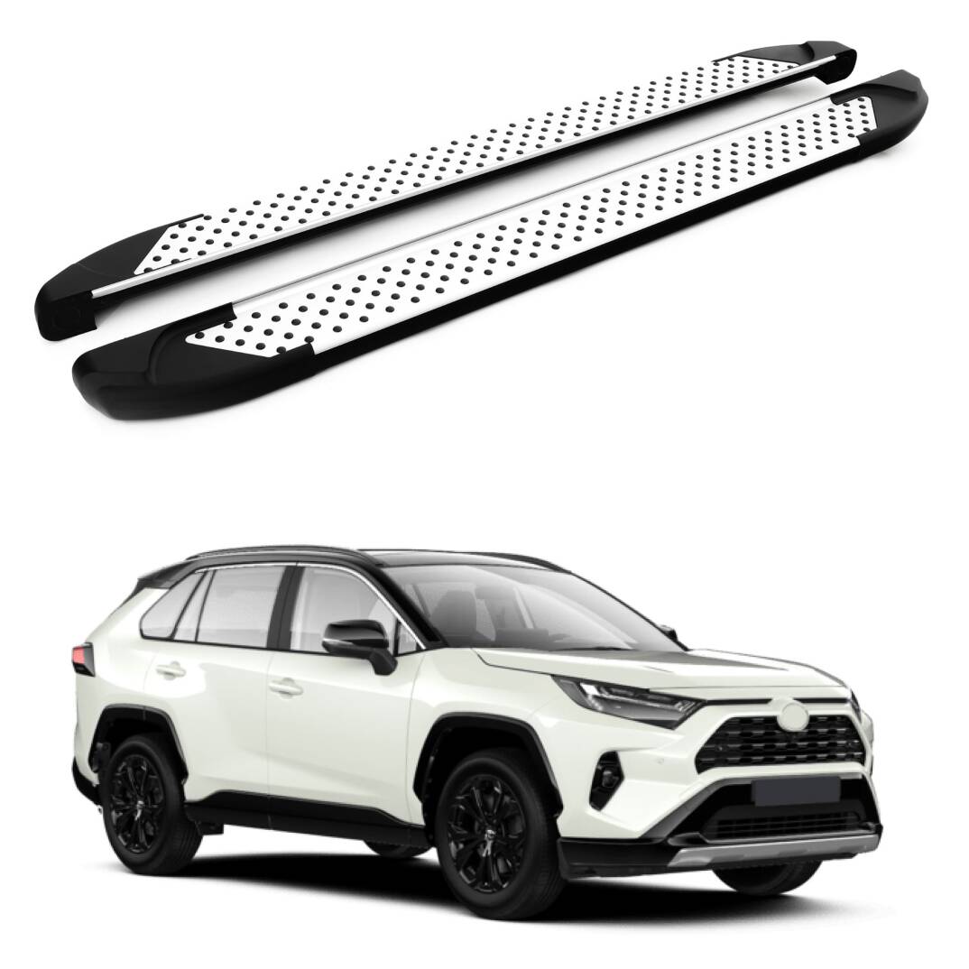 TURTLE Fits Toyota Rav4 (Xa50) 2019-2025 Side Step Sapphire V1 Silver - 1
