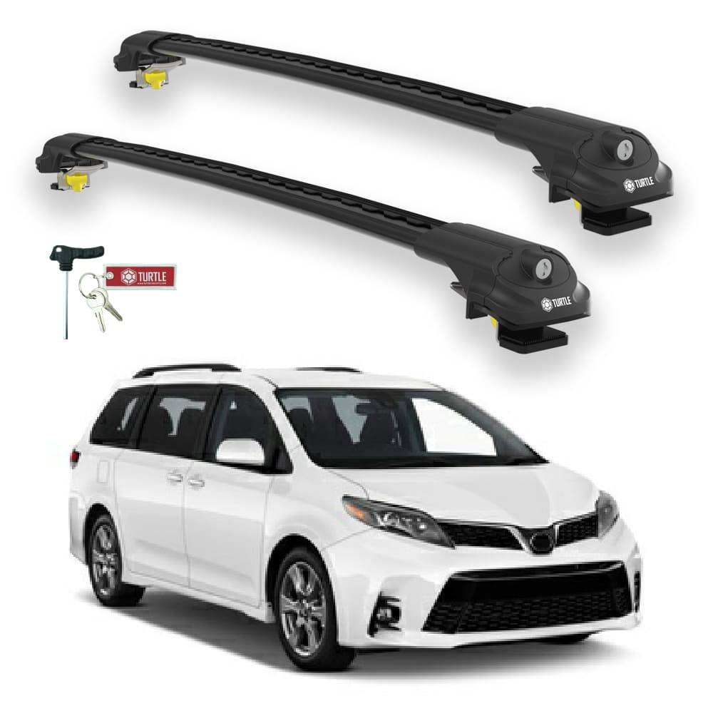 TURTLE Fits Toyota Sienna (Xl30) 2011-2020 Roof Rack Air1 Black - 1
