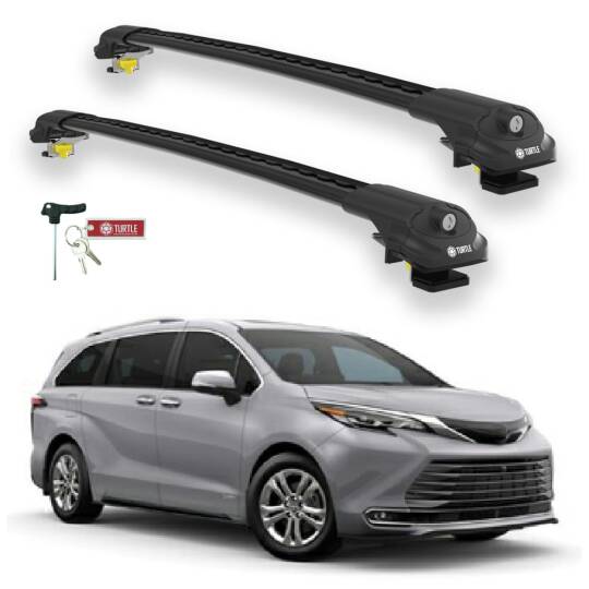 TURTLE Fits Toyota Sienna (Xl40) 2021-2025 Roof Rack Air1 Black