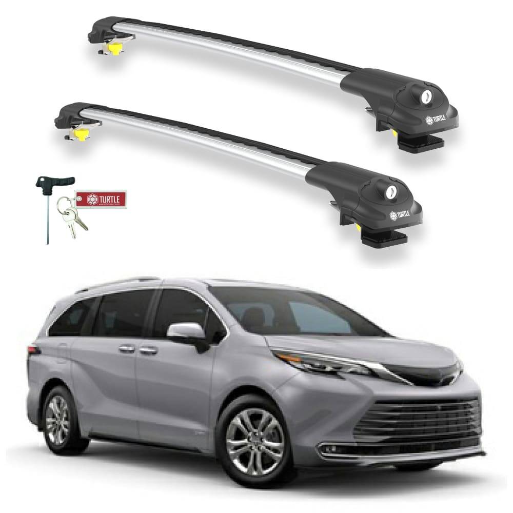 TURTLE Fits Toyota Sienna (Xl40) 2021-2025 Roof Rack Air1 Silver - 1