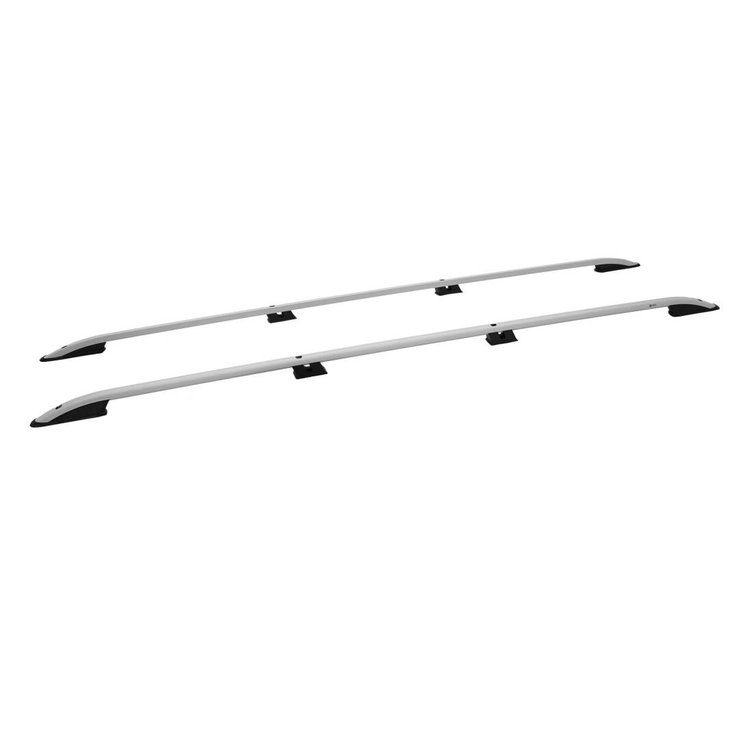 TURTLE Fits Vauxhall Vivaro (X82) 2014-2018 / Lwb Roof Rail Crown Silver - 1