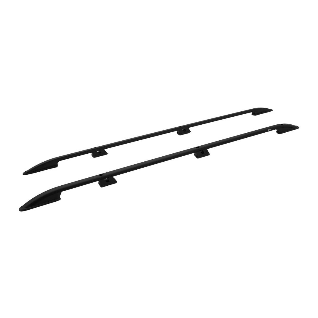 TURTLE Fits Vauxhall Vivaro (X83) 2001-2014 / Lwb Roof Rail Crown Black - 1