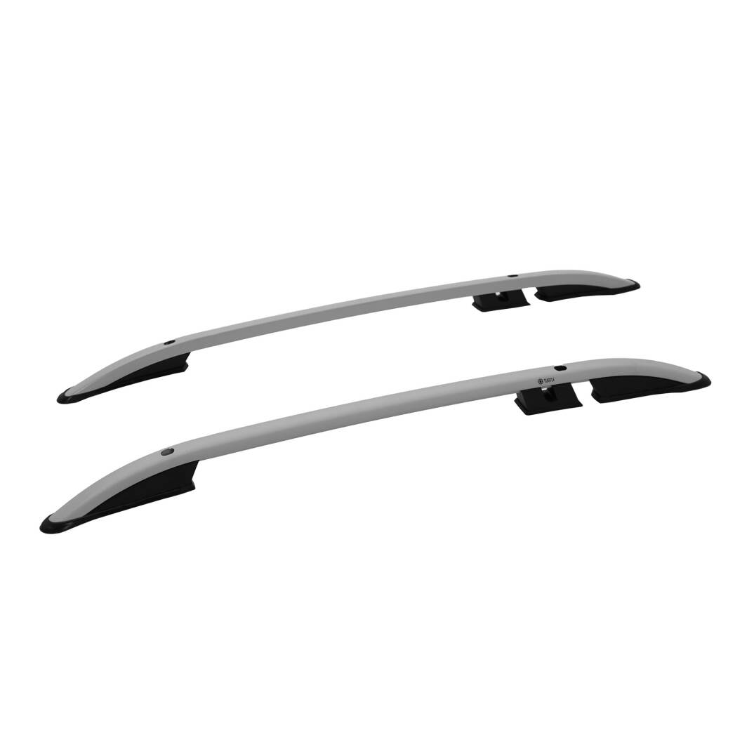 TURTLE Fits Volkswagen Amarok 2010-2022 Roof Rail Crown Silver - 1