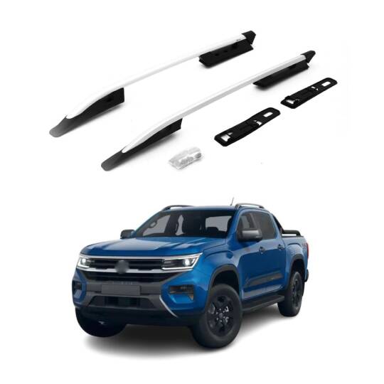 TURTLE Fits Volkswagen Amarok (Nf) 2022-2025 Roof Rail Falcon Silver