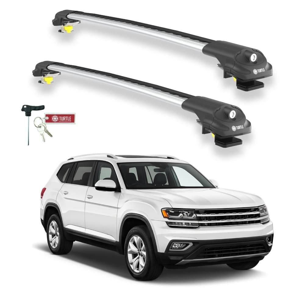 TURTLE Fits Volkswagen Atlas 2018-2025 Roof Rack Air1 Silver - 1
