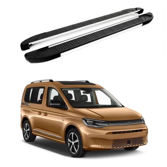 TURTLE Fits Volkswagen Caddy 2020-2025 / Swb Side Step Another Silver